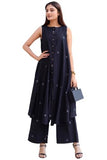Gosriki Women'S Rayon Viscose Printed A-Line Kurta With Pant (Rawana Black-Vks01-Gs_Xxl_Black_Xx-Large),Black,2,B0F8Q9144Z