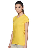 Rupa Women'S Solid Regular Fit T-Shirt (Sltvn08Vylw_Yellow_M