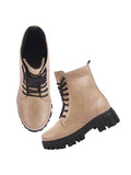 Shoetopia Smart Casual Mid Top Tan Boots For Women & Girls /Eu37,Tan,4,B0DM661D5H
