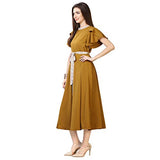Oomph! Women'S Western & Fusion Wear Midi Dresses For Women Beach Green - Md64,Chetreuse GreenApparel,XL