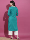 Ketch Women'S Cotton Blend Regular Dress Shirt (Khku000399_Teal Teal. Xl