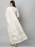Anni Designer Women'S Cotton Blend Straight Printed Kurta With Pant & Dupatta (Saligram Cream_4Xl_Cream_Xxxx-Large),Cream,4XL,Cotton Blend,Regular,Kurta, Scarf
