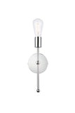Living District Keely 1-Light Mid-Century Metal Wall Sconce In Chrome