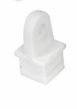 WHITECAP IND Whitecap 3516WP Nylon 1 Square Inside Eye End - White, Pair