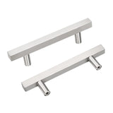 NIZADO 6 Pack Stainless Steel Cabinet Handles,3 1/2 Inch Satin Nickel Finish Drawer Pulls,Handles for Cabinets and Drawers,Squar
