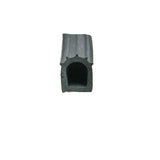 AP Products 018-023-PT Ribbed D-Seal with PSA (White Tape) - Black, 1 x 1 x 50