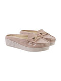 Shoetopia Stylish Comfortable Upper Bow Detailed Peach Slip-On Loafers For Girls Loafers For Women,Peach,5,B0FF3FTPC4