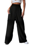 OM SAI LATEST CREATION Trouser for Women | Trouser Pants for Women | High Waist Trouser for Women (Medium, Black)