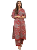 Gosriki Women'S Rayon Viscose Printed Straight Kurta With Palazzo (Kadai Red-Vks07-Gs_M_Red_Medium),Red,,B0FCC76DTL