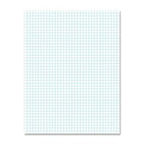 Ampad Faint Blue Ink Quadrille Pad,50 Sheet 15lb Quad Ruled Letter 8.5 x 11 50 / Pad Whi
