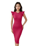 Kotty Women'S Stylish Looking Valentno Febric Dress(Pink,M)
