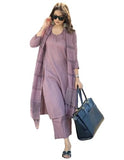 Anni Designer Women'S Rayon Blend Straight Solid Kurta With Pant & Dupatta (Raja Saab Purple_4Xl_Purple_Xxxx-Large),Purple,4XL