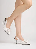 Shoetopia Girls B-433 White Heeled Sandal - 7 Uk (Girls-B-433-White),White,7,B0CQK4PLNK
