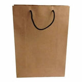 Amit Marketing Plain Brown Paper Bag with Braided Cotton Handle I 150 GSM Virgin Kraft Paper Carry Bags I Disposable, EcoFriend
