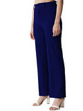 Kotty Women Solid Polyester Blend Dark Sapphire Blue Trouser (Dark Sapphire Blue,32)