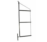 Mytee Products 3 Tier Shipping Container Shelving Bracket with 18(D) x 60(H) Black Powder Coated Steel Shelf Brackets for He