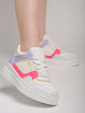 Shoetopia Women'S Stiletto Heel Sneakers White,White,7,B0DCBDFT39