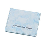 Merishopp 2Xvaccination Card Protector Slim Leather Wallet For Documents Sea Blue| Trendy | Comfortable | Fashionable | Soft Fab