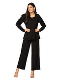 Dhruvi Trendz Womens Rayon Co-Ord Set Regular Fit Co-Ord Set (Dt-W1807&Tr863_Black_L)