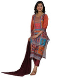 Gosriki Women'S Rayon Blend Printed Straight Kurta With Pant & Dupatta (Rigved Maroon-Gs_M_Maroon_Medium),Maroon,,B0CYPMNK1L