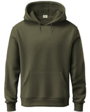 Adro Men'S Cotton Neck Hooded Sweatshirt (H24-Pln-Ol_Olive