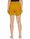 Enamor Essentials Women'S Mid Rise Relaxed Fit Thigh Length Breathable Pure Cotton Shorts With 2 Side Pockets - E062(E062-Mustar