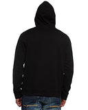 Adro Men'S Cotton Neck Hooded Sweatshirt (H21-M-Nww-Bl_Black_M)