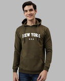 Adro Men'S Cotton Blend Neck Hooded Sweatshirt (H24-New-Ol_Olive