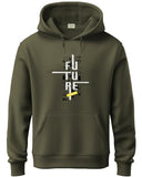 Adro Men'S Cotton Blend Neck Hooded Sweatshirt (H24-Ftr-Ol_Olive,OliveApparel,XL
