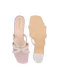 Shoetopia Stylish Embellished Rhinstone Detailed Rose-Gold Heels For Women & Girls /Eu39,Rose-Gold,6,B0DRJFRY66