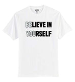 Adro Believe In Yourself Design Printed T-Shirt For Men (Rnr-S36-You-Wh_White_S)