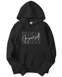 Adro Men'S Cotton Neck Hooded Sweatshirt (H22-M-Inv-Bl_Black_M)