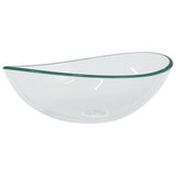 vidaXL Basin Tempered Glass 21.5x13.8x6.1inch Transparent