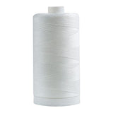 Connecting Threads White 100% Cotton Thread for Sewing, Quilting, and Crafting - 50-Weight - 1200 Yard Large Spool (Optic White)