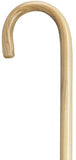Unisex Round Nose Crook Cane Natural Hardwood Affordable Gift! Item #DHAR9003205