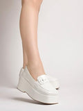 Shoetopia Women'S Block Heel Pumps White 4 Uk,White,4,B0CNVQXZF7