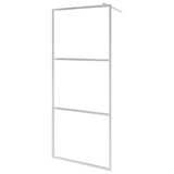 vidaXL Walkin Shower Wall with Clear ESG Glass Gold 39.4inchx76.8