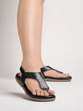 Shoetopia Girls Snd-1182 Black Flat Sandal - 7 Uk (Girls-Snd-1182-Black),Black,7,B0CQK616LF