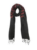 Cashmere Craft WomenS Stoles (Ov23_Blk/Red_Free Size)