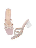 Shoetopia Stylish Embellished Rhinstone Detailed Rose-Gold Heels For Women & Girls /Eu41,Rose-Gold,8,B0DRJGNZ8B