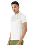 Pumpd Athleisure Mens Stylish T-Shirt For Gym -Drytech Anti-Odor Lightweight Soft Seams Uv Protect,Squat White,Squat White,S