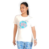 Rupa Colors Playsure Printed Cotton Blended Round Neck Women'S T-Shirt Short-Sleeve Pack Of 1,WhiteApparel,L
