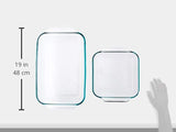 Pyrex 2Piece Basics Value Pack1-Basics 8/2 Dish1-Basics 3 Quart Oblong Bake Dish, 2.2, Clear