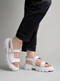 Shoetopia Casual White Platform Heeled Sandals For Women & Girls /Eu41,White,8,B0DDJK6D8Q