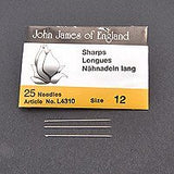 John James Sharp Beading Needles Size 12, 25 Pack