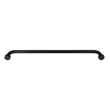 Top Hardware Stainless Steel 24'' (Center to Center) Round Single Side Shower Door Towel Bar Handle, Single-Sided, Matt Black Fi