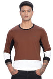 Adro Men Full Sleeve T-Shirt | Premium Cotton Tshirt For Men| Casual Fashion Relaxed Fit Full Sleeve Round Neck Tshirt|Fr24-Brws