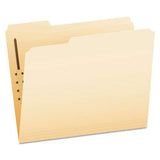 Fastener Folders, 1 Fastener, 1/3 Cut Tabs, Letter, Manila, 50/Box