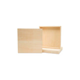 Square Wood Canvas 8 x 8 x 1-1/2 inch, Pack of 4 Unfinished Wood Frames, Blank Wooden Signs for Crafts & Home Decor, by Woodpeck