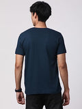 Adro Men'S Believe Design Printed T-Shirt (L, Steel Blue)